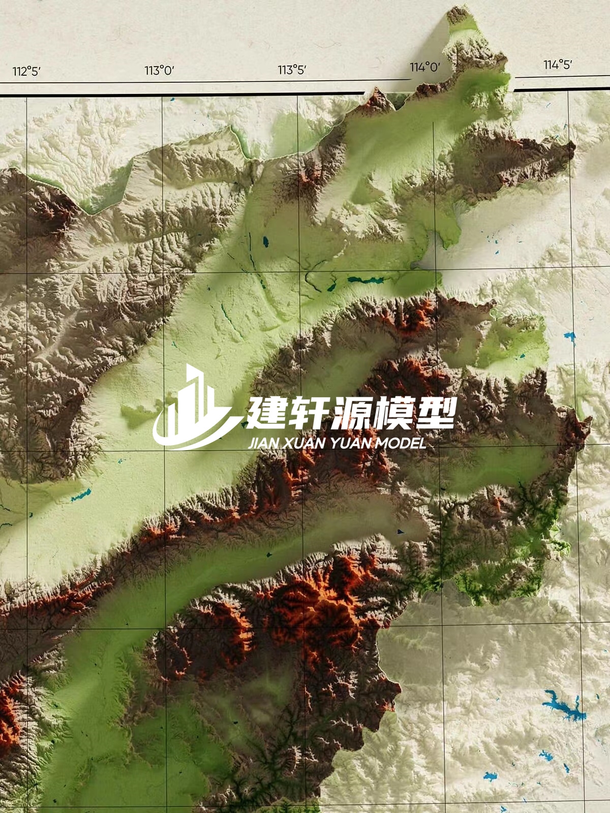 法库地形模型制作